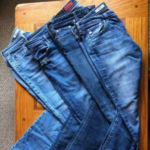 Women’s AG Jeans Lot Of 4 Pairs 31-32 R